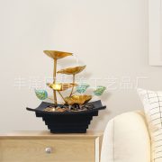 Creative Indoor Home Decor Iron Art Flowing Water Fountain Office Desktop Ornament Waterfall Feature for Home Garden - Image 5
