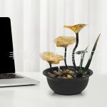 Simplified Home Water Flow Ornament Circular Wealth Attracting Office Opening Gift Living Room TV Cabinet Decor