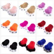 Custom Fox Fur Animal Costume Gloves for Halloween Cosplay Anime Exhibitions Cat Claw Props Realistic Claw Hands - Image 2