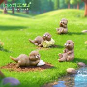 Creative Miniature Beavers Customizable Decorative Ornaments DIY Student Keychain Pendants Resin Crafts Gifts Accessories - Image 3