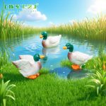 Creative Miniature Duck Figurine Customizable Decorative Ornament for Gardening Landscape DIY Decoration Eco-Friendly Resin Craft