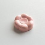 Pink Flower Ceramic Base with Rotating Bearing Cute American Vintage Decorative Ornament Small Accessory for Home Decoration
