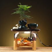 Creative Glass Goldfish Tank Mini Water Fountain Ornament for Living Room Desktop Small Household Wealth Attracting Fish Pond - Image 4