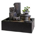 Indoor Home Miniature Landscape Water Fountain Resin Flowing Sculpture Decorative waterfall gift item peaceful decor piece