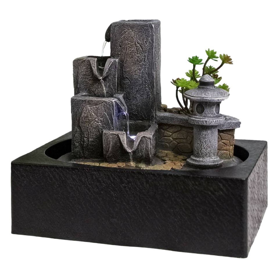 O1CN01QMRULd1Bs2vlXm46k_0-0-cib.jpg Indoor Home Miniature Landscape Water Fountain Resin Flowing Sculpture Decorative waterfall gift item peaceful decor piece - Image 1