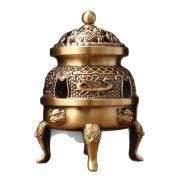 薰炉仿古帝王三层香炉大号家用檀香炉四大神兽香炉金属工艺品摆件 - Image 5
