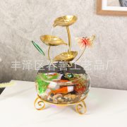 Indoor Home Decor Iron Art Flowing Water Fountain Ornament Desktop Waterfall Fish Tank Decoration Source Factory Directly - Image 5