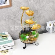 Desktop Creative Glass Aquarium Water Fountain Ornament Ideal for Opening Gifts Moving Gifts Wealth Attracting Decorations - Image 3
