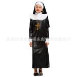 Elegant Little Nun Cosplay Costume for Girls Stage Performance Carnival Halloween Adult Fashion Theatre Apparel