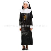 Elegant Little Nun Cosplay Costume for Girls Stage Performance Carnival Halloween Adult Fashion Theatre Apparel