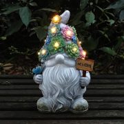 Customizable Outdoor Garden Gnome Decorative Resin Ornament Solar Powered Lawn Courtyard Lamp Customizable Decorative Craft - Image 3