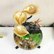 New Cross-Border Small Home Decorative Flowing Water Fountain Ornament Glass Aquarium Ideal Opening Gift Landscape Decoration - Image 4