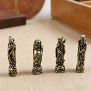 Retro Bronze Home Decor Office Desktop Tea Pet Handplaypiece Custom Metal Medal Badge Eight Immortals Cross Sea Small Ornament - Image 3