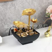 Home Decor Wealth Attracting Small Flowing Water Fountain Ornament Office Craftsmanship Waterfall Desk Top Fountain Feng Shui Decor - Image 3