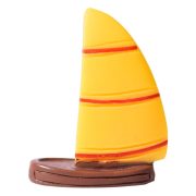 Customizable Decorative Resin Ornament Mediterranean Sea Ocean Style Single Sailboat INS White Creative Craft Decoration