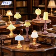 European Style Retro Miniature Resin Table Lamp Decorative Ornaments Customizable Microscopic Landscape Design Accessories - Image 4
