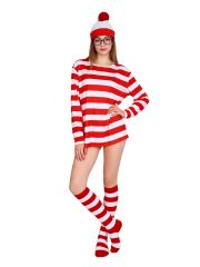 跨境聪明的沃里cos服 Where's Wally亲子装cosplay服装万圣扮演服 - Image 2