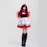 Halloween Little Red Riding Hood Role-playing Anime Party Costume Cosplay Game Uniform Maid Servant Outfit Adult Stage Performance Costume - Image 3