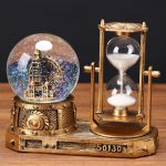 Retro Ferris Wheel Crystal Ball Hourglass Customizable Decorative Ornaments Musical Box Desktop Decorations For Students Office