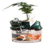 Vine Impression Flowing Water Fountain Ornament Desktop Circular Water Fish Tank Sprinkler Wealth Attracting Landscape