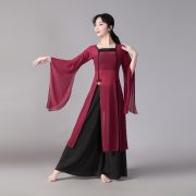 Elegant Chinese Style Dance Performance Costume Women's Flowing Fairy Gown Wide Leg Pants Set Adult Stage Performance Outfit - Image 3