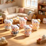 Resin Creative 3D Cartoon Kitty Cat Figurine Customizable Decorative Ornament Desktop Miniature Landscape Decoration