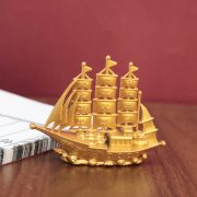 新款沙金色祥龙一帆风顺满载而归家居玄关装饰品摆件开业礼品批发 - Image 2