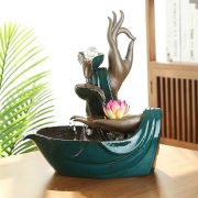 Buddha Hand Flowing Water Fountain Ceramic Zen Home Indoor Humidifier Decorative Gift for Moving Business Opening Wealth Attraction - Image 3