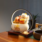 Living Room Desktop Decoration Wealth Attracting Cat Business Opening Gift Flowing Water Fountain Ornament For Office - Image 3