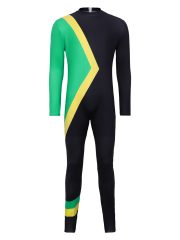 Ice Light Rush Cosplay Suit Adult Stage Performance Costume Jamaica Bobsleigh Team Movie Replica Jumpsuit Tight Fit Performance Outfit - Image 5