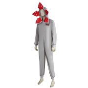 Stranger Things 5 Cosplay White Jumpsuit Sleepwear Adult Stage Performance Costume Burst Face Carnivorous Flower Outfit - Image 3