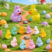 Customizable Creative Resin Craft Easter Rabbit Duck Ornament DIY Desktop Car Decor Accessories