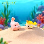 Customizable Decorative Resin Ornament Marine Animal Micro Landscape Aquarium Accessory Cute Seal Unicorn Fish Potted Plant Decoration - Image 4