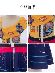 New Children's K-POP Hunter Magician Group Swimsuit One-Piece Bikini Female Child Swimming Costume Stage Performance Outfit - Image 3
