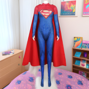 Adult Superhero Cosplay Costume Tight Suit With Cape Halloween One-Piece Suit European And Fantastic Style Stage Performance - Image 2