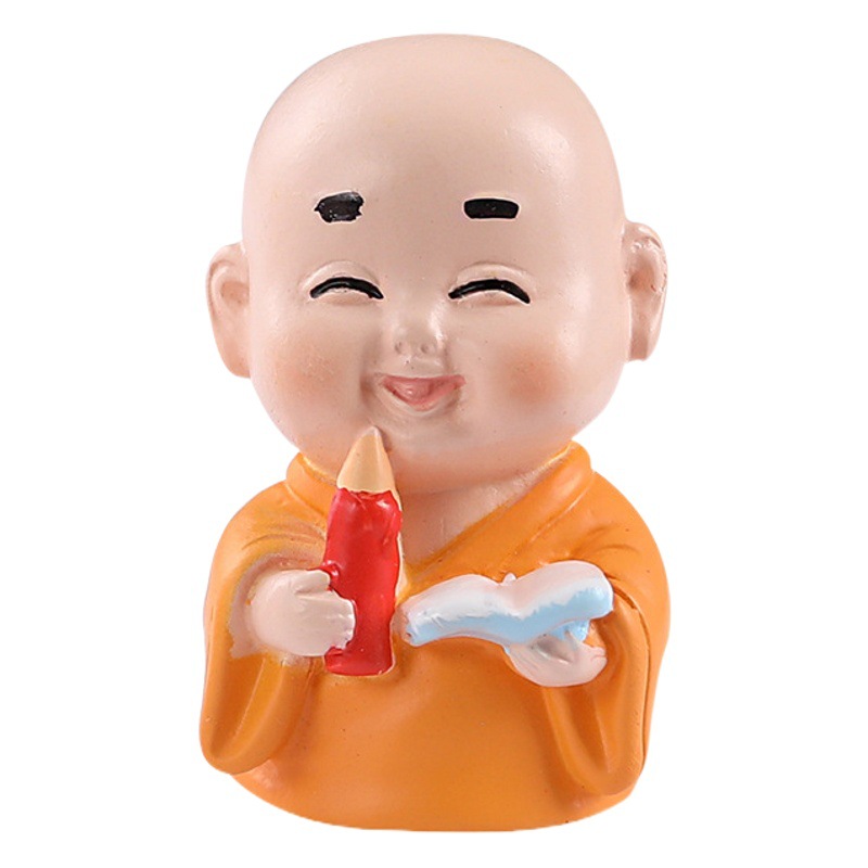 O1CN01RiyXCh1Bs2uwWRNsR_0-0-cib.jpg 微景观创意顽皮四不禅意小和尚装饰配件小沙弥车载桌面茶桌小摆件 - Image 1