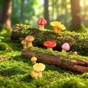 苔藓微景观仿真小蘑菇 创意 DIY 盆景装饰摆件 园艺造景配件 - Image 2