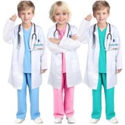 Adult White Lab Coat Surgical Suit Children's Nurse Outfit Medical Staff Clothing Science Experiment Cosplay Children's Doctor Costume - Image 2