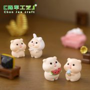 Customizable Decorative Resin Ornament Adorable Cartoon Pig Garden Plant Accessory Micro Landscape Decoration - Image 5