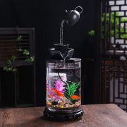 Flowing Water Fountain Ornament Desktop Decoration Fish Tank Sprinkler Wealth Attracting Landscape Circular Water Feature - Image 5