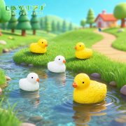 Customizable Decorative Resin Ornament Succulent Plant Potted Landscape Accessories Zakka Miscellaneous素材 Decorative Duck Figures - Image 3