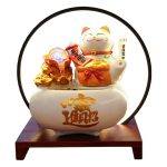 Living Room Desktop Decoration Wealth Attracting Cat Business Opening Gift Flowing Water Fountain Ornament For Office