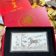 Silver Commemorative Note Horse Year Investment Gift Box Custom Metal Medal Badge 1g Pure Silver Lucky Coin Collectible Item - Image 4