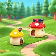 Customizable Decorative Ornaments Miniature Landscape Zakka Mediterranean Style Mushroom House Castle Resin Crafts - Image 4