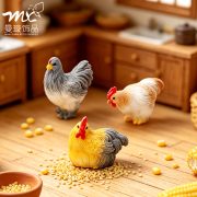 Premium Miniature Simulation Rooster Customizable Decorative Ornaments DIY Desktop Car Small Figurines Resin Crafts - Image 2