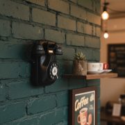 Bar Style Home Decorations Vintage Aged Process Wall Mounted Telephone Customizable Ornamental Resin Crafts - Image 5