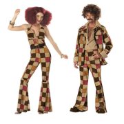 Adult Stage Performance Costume Retro 80s Denim Plaid Suit for Bar Singers and Hip Hop Performers with Dance Lead Design - Image 2