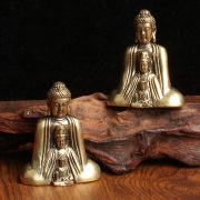 Retro Bronze Buddha Statue Gilded Metal Artwork Office Decorations Custom Metal Medal Badge Ideal for Worship in Temples - Image 2