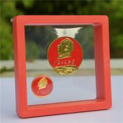 Custom Metal Medal Badge Red Emblem Chairman Mao Round Moon Chest Badge Service For People 3.5cm Transparent Red Box - Image 4