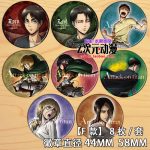 Attack On Titan Custom Metal Medal Badge Anime Manga Collectible Levi Captain Scout Trooper Chest Patch Emblem F Style